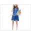 2017 Preppy Look Lace-up Skirt Girls Denim Skirt Fashion Long Skirt