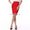420g Nylon Ponte Wholesale Dark Red Woman Wrap Skirt Fashion