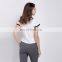Wholesale Latest New Design Fashion Women White Shirt Tee shirt Custom Women Cheap 100 Cotton T Shirt