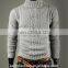 Turtleneck solid color fashion design pullovers men sweater