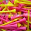 42mm high contrast visibility mixed colour plastic golf tees