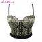 High Quality Gold bead decoration crop top brazilian ladies new model bra wholesale