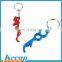 Fish Skeleton Shape Aluminum Bottle Opener Keyring for Promotional Items