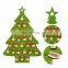 2019 factory custom christmas felt shapes with Ornament Set for kids