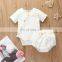 Hot selling cotton short sleeve children's clothing baby rompers for boys and girls