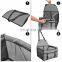 Folding Carrier Pet Travel Car Seats Dogs Booster with Clip-On Safety Leash