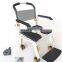 top quality bathroom plastic elderly folding padded seat patients toilet shower commode chair with wheels