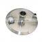 Stainless steel sanitary flat end cap for connection bottom base