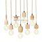 Nordic Wooden Pendant Lamp E27 Mini Size Decorative Pendant Lighting For Bar Room