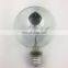 New LED Flame Bulb Flower Design Wick Decorative G80 3W Clear Glass Shell E26 E27 Lamp Holder Vintage Table Holiday Light