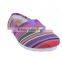2016 lady colorful fashion flat handmade low price canvas shoes