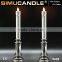 Flameless LED taper candle with flickering flame in candles with remote and with USA and EU patent