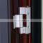 ROGENILAN 568 series wood color aluminum double glazed casement window with Magnetic control built-in shutter