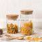 Food Grade Glass Borosilicate Storage Jar With Bamboo Lid