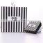 Black and White Stripes Paper Box Jewelry Packaging Gift Box With Ribbon