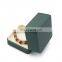 Custom Logo Fashionable Dark Green Pu Leather Bangle Box