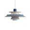 Nordic Denmark Classic Pendant Light Creative Three-layer Ceiling Hanging Lamp Fashion Aluminum Chandelier for Dining Room