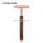 Double Edge Safety Razor with Long Natural Bamboo Handle High Quality