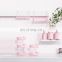 Pink Sakura Punching Style Bathroom Accessories 6 Pieces Toilet Brush Holder Trash Can Hanging Basket Hooks Corner Racks