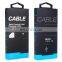 High Quality Earphone USB cable  Cardboard Packaging Boxes data cable electronic products world cover paper box