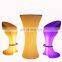 Wireless Illuminated Party Bar Table Modern Glowing Coffee Shop Led Chair Night Club Led Furniture Bar Tables And Chairs Sofa