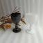 Wedding Vintage White Black Colored Goblet Wine Glassware