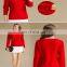 Bulk Wholesale New Designs Pullover For Ladies Sweater Red Color Crew Neck Woolen Sweater