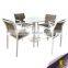 High quality best selling grey outdoor cheap dining set garden chair and table