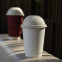 80mm Bagasse Disposable Dome Lid With Straw Hole