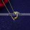 gold layered chain flowers women fashion necklaces