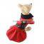 High Collar Large Skirt Dog Wool Coat fit for Spring Autumn and Winter