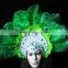 Green Ostrich Feather with Princess Headdress, Indian Headdress