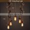 Retro DIY Art Hemp Rope Pendant Light Length 150cm Creative Dining Room LED Droplight E27 Lamp