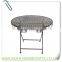 LC-77449 Garden outdoor folding metal coffee tables with glass top