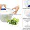 PP+EVA 28*16*12.8 Useful food dehydrator/vegetable dewatering basket and vegetable spinner/salad spinner