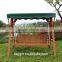 outdoor wooden garden swing bench with canopy