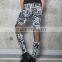 Woman Fitted Sublimated Leggings / Tights Full Length With Equilibrium Custom Design