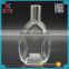 110ml bestselling Oblate round transparent glass perfume bottle with crimp neck                        
                                                                                Supplier's Choice