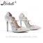 Pearls And Rehinestone Handmade Ladies Simple Shoes