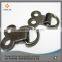 Alloy zinc metal shoe lace hooks with D-ring
