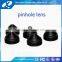 1/3" m12 mount 3.7mm pinhole lens pintop lens manual focus and manual iris special lens