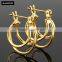 2016 New Year Gift Stainless Steel Loopy Saudi Gold Jewelry Earring