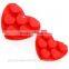 BPA Free Hot Sales Heart Shape Silicone Ice Cube Molds Makers