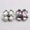 Shining Crystal Snap Button Four Leaf Clover Ginger Snap Jewelry