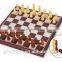 Simple Style Wooden Folding Chess Game Set With King Height 7cm