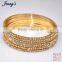Wholesale European gold plated alloy rhinestone bracelet bangle JAB007