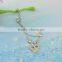 Wholesale body Jewelry sexy belly button rings with AAA zircon heart dangle navel ring