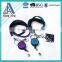Cheap retractable rhinestone lanyard with id badge holder