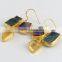 Georgeous !! Kyanite & Citrine & Amethyst Rough Stone Sterling Silver Earring, Handmade Silver Jewelry, Silver Jewelry