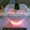 LED color changing plastic waterproof acrylic ice bucket solar flower pot